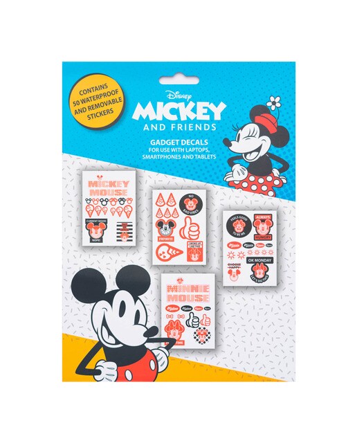 Autocolantes Reutilizáveis Mickey e Minnie 17,3x0,1x23,5 - Azul Azul / Branco-1