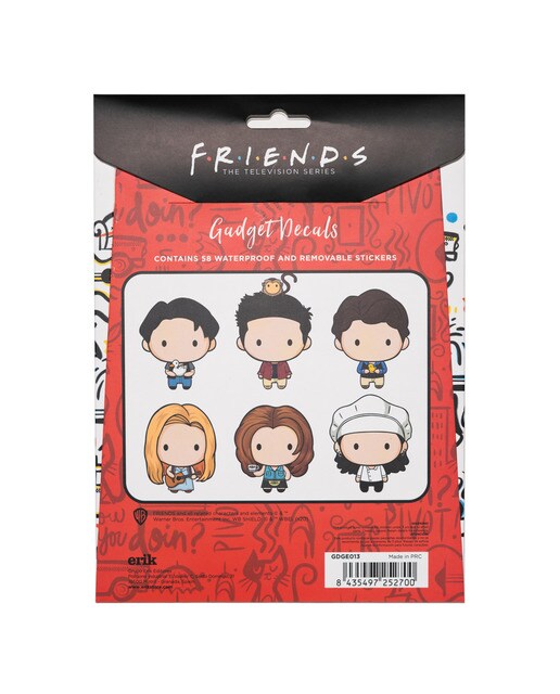 Autocolantes Reutilizáveis Friends 17,3x0,1x23,5 - Vermelho Vermelho / Preto-2
