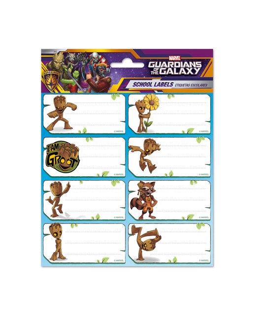 Imagem 0 de Etiquetas Adesivas Marvel Groot - Branco