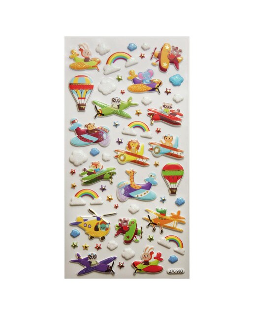 Autocolantes Tweeny Foamy Aviação Global Gift - Branco Branco/Amarelo-3