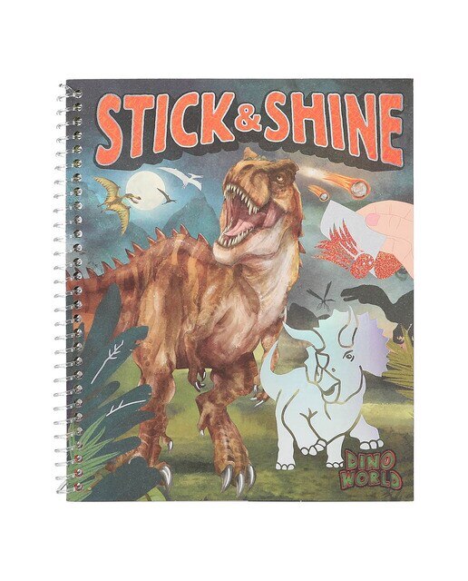 Livro Stick & Shine Dino World 2