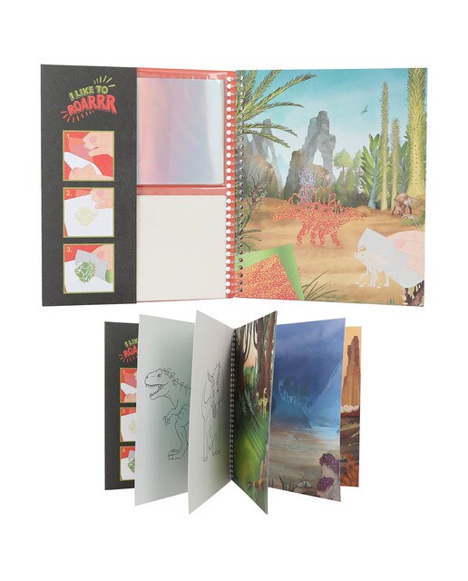 Livro Stick & Shine Dino World 3