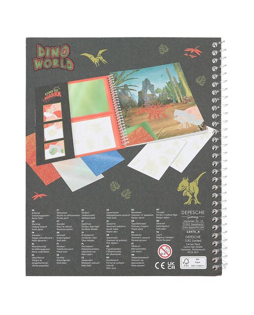 Livro Stick & Shine Dino World 6