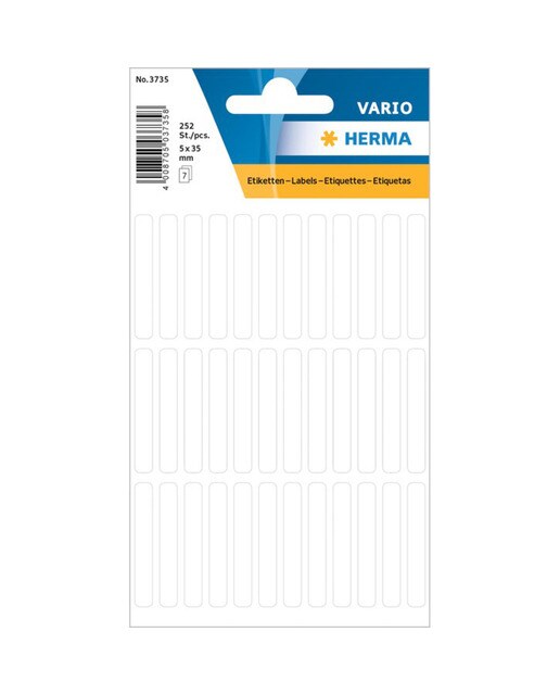 Imagen 0 de Pegatinas vario 5x35mm Herma blanco