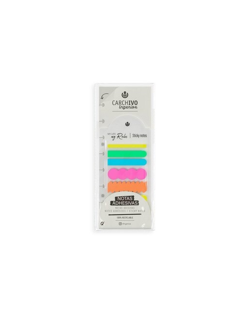 Imagen 0 de Notas adhesivas Ingeniox irregular colores neón Carchivo