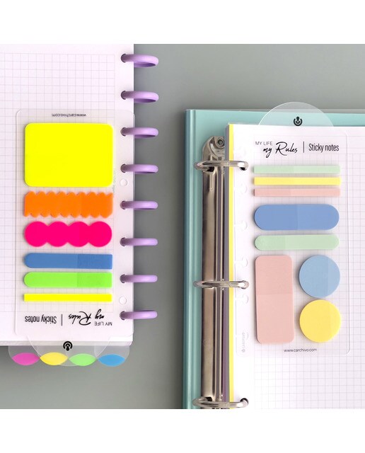 Notas adesivas Ingeniox irregular cores pastel Carchivo 3