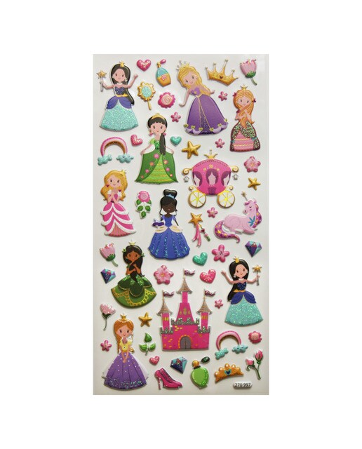 Pegatinas tweeny foamy princesas Global gift multicolor Multicolor-3