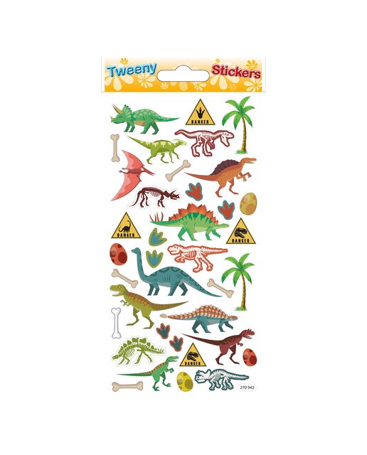 Autocolantes tweeny foamy dinosauros Global gift multicolorido Multicolor-2