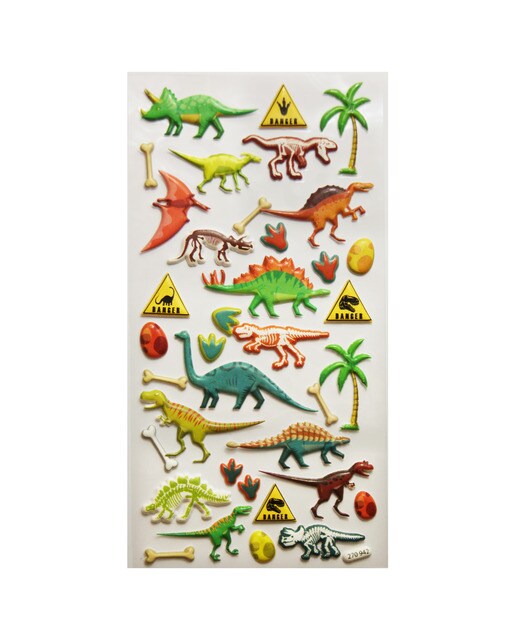 Autocolantes tweeny foamy dinosauros Global gift multicolorido Multicolor-3