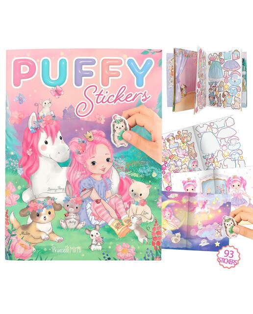 Livro de autocolantes em relevo Princesa Mimi 1