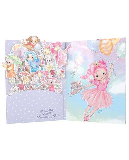 Livro de autocolantes em relevo Princesa Mimi 3