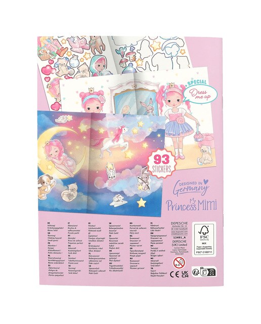 Livro de autocolantes em relevo Princesa Mimi 6