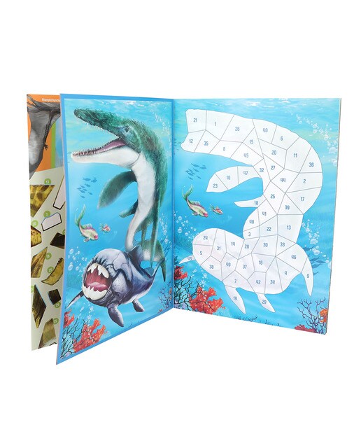 Livro de autocolantes com números Dino World 5