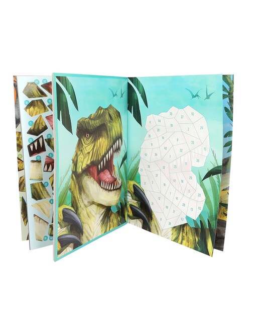 Livro de autocolantes com números Dino World 6