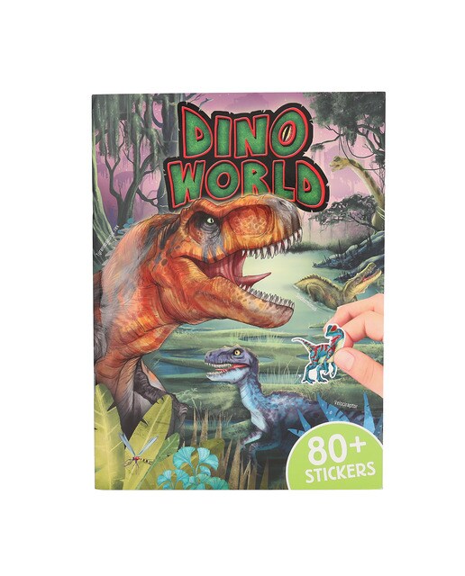 Livro de autocolantes em relevo Dino World 2