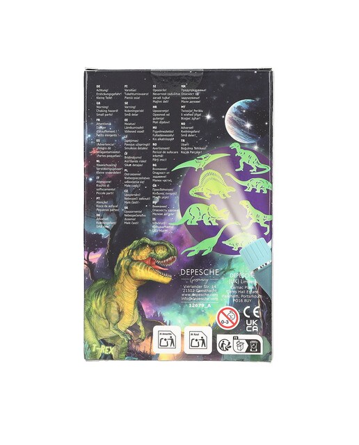 Autocolantes fluorescentes de dinossauros Dino World 4