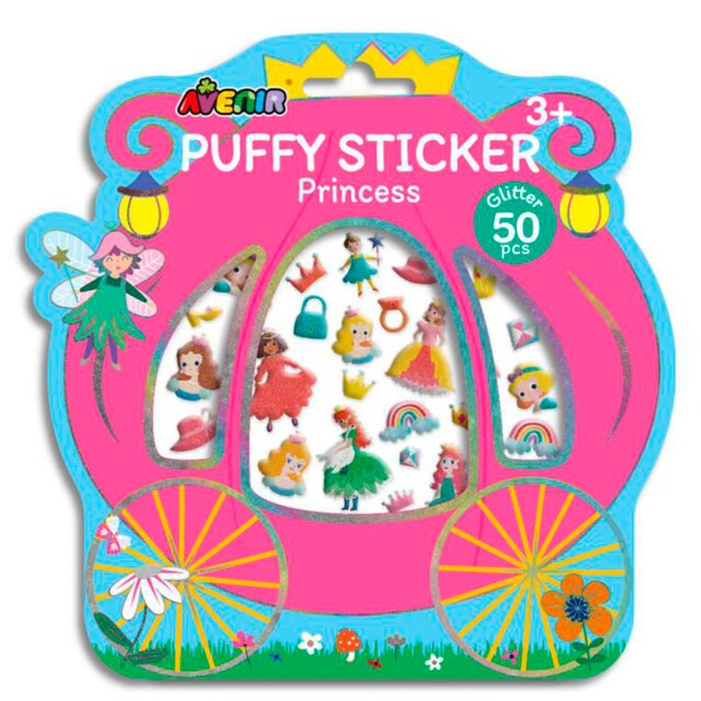 Imagen 0 de Pegatinas Acolchadas Princesas 3D Avenir Multicolor