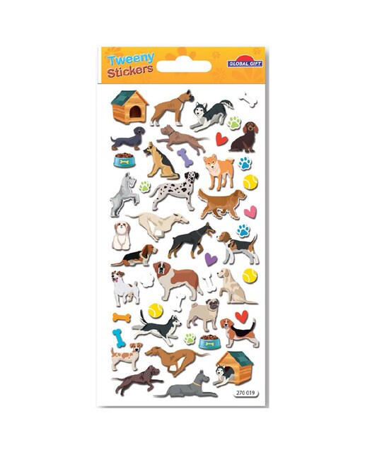 Imagem 0 de Autocolantes tweeny foamy cães glitter Global Gift multicolor