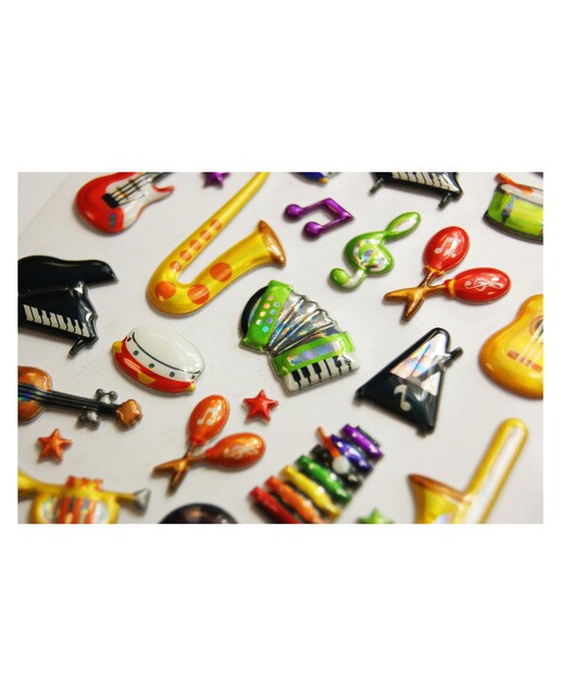 Autocolantes tweeny foamy instrumentos musicais glitter Global Gift multicolor Multicolor-1