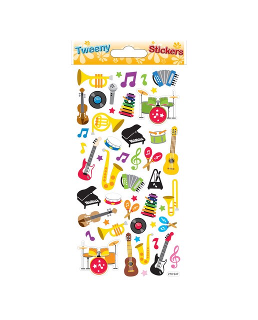 Autocolantes tweeny foamy instrumentos musicais glitter Global Gift multicolor Multicolor-2