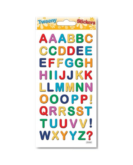 Autocolantes tweeny foamy foamy letras e números holográficos Global Gift multicolor Multicolor-1