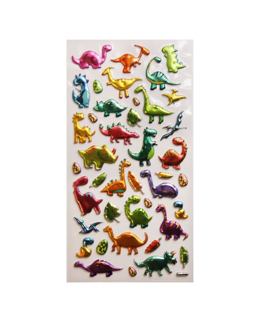 Autocolantes tweeny foamy dinossauros brilho Global Gift multicolor Multicolor-3
