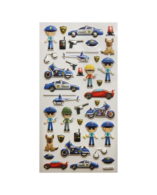 Autocolantes tweeny foamy policia Global Gift multicolor Multicolor-1