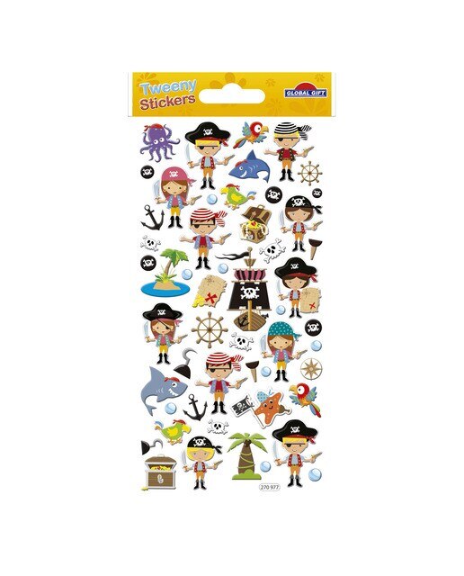 Autocolantes tweeny foamy piratas Global Gift multicolor Multicolor-2