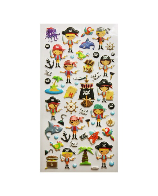 Autocolantes tweeny foamy piratas Global Gift multicolor Multicolor-3