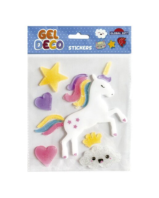 Autocolantes gel deco unicórnio Global Gift multicolor Multicolor-2