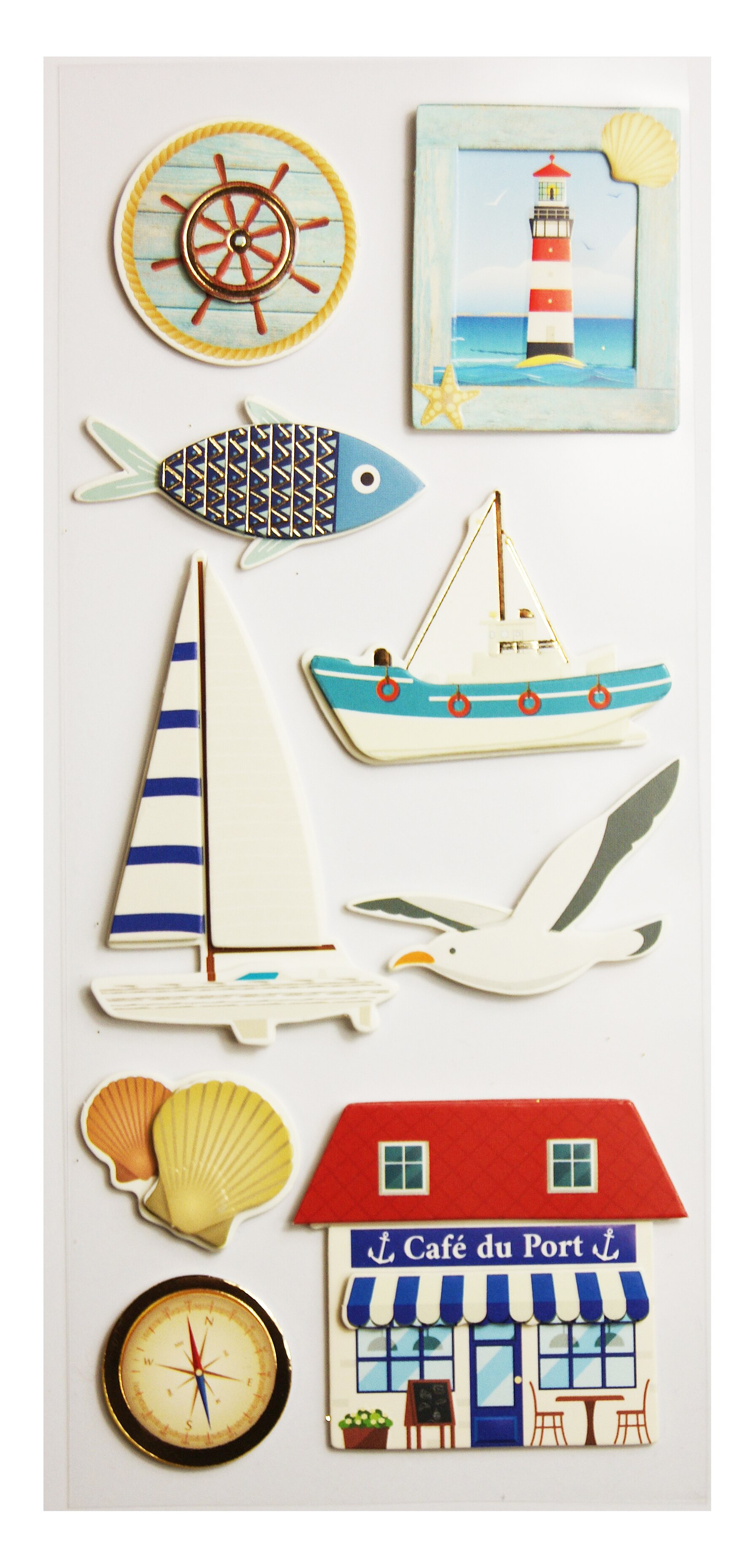 Imagem 0 de Autocolantes Sceny Scrap & Deco Marinha Global Gift Branco