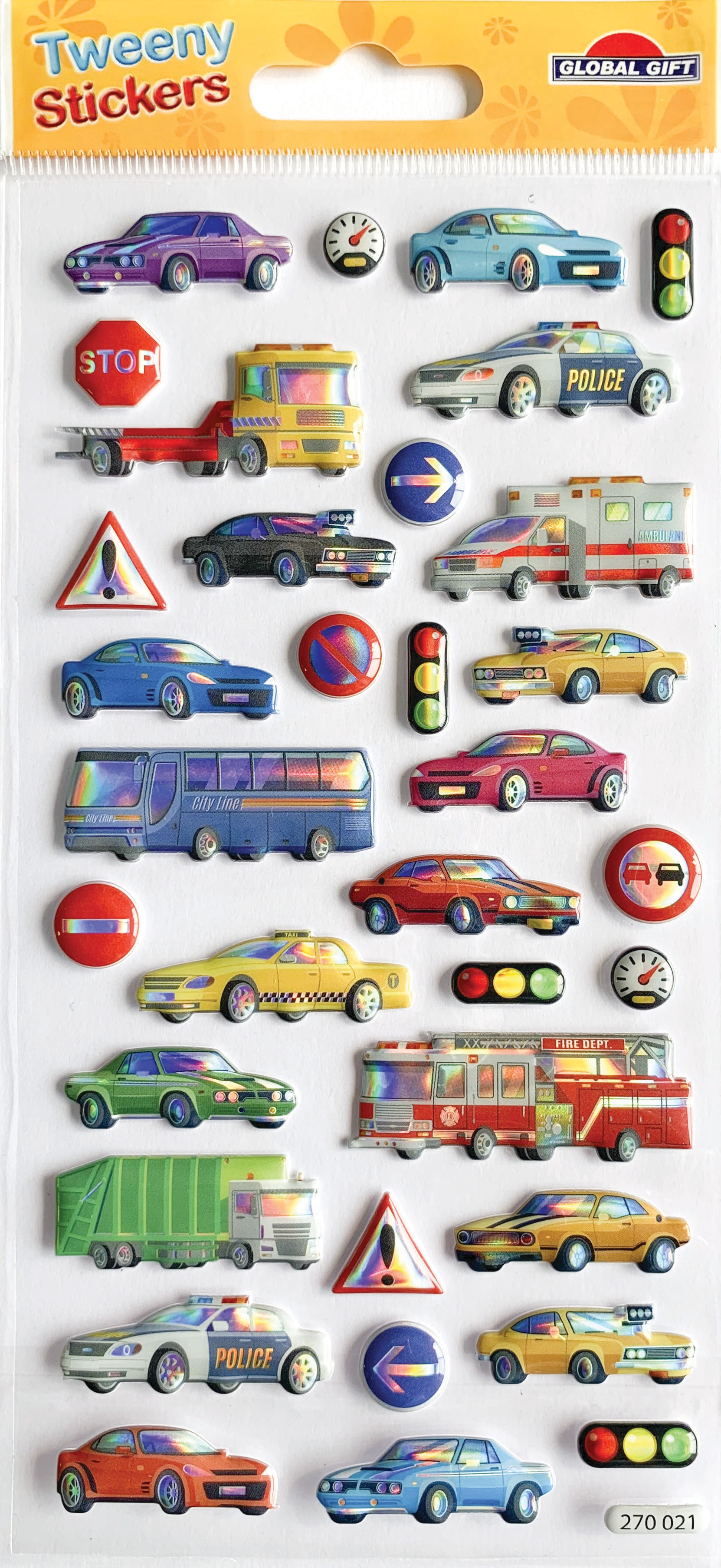 Imagem 0 de Autocolantes Tweeny Foamy Veículos Holográficos Global Gift azuis