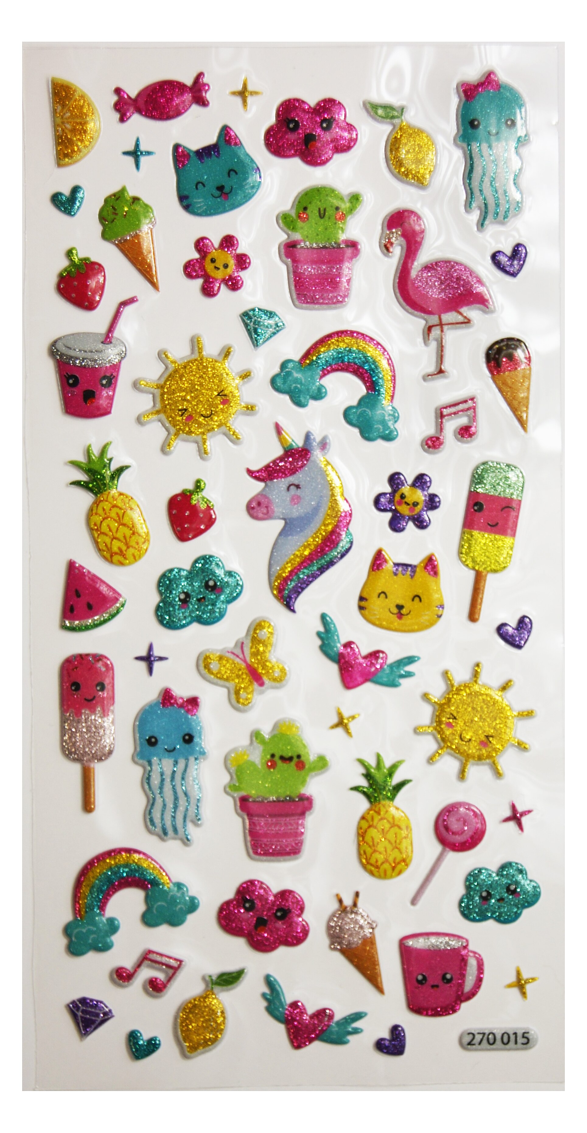 Pegatinas tweeny foamy verano fantasía Global Gift dorado Dorado / Rosa-3