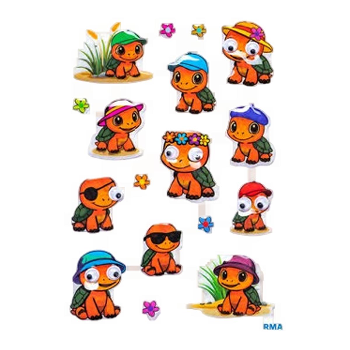 Imagen 0 de Pegatinas Magic tortugas mooving eyes Herma naranja