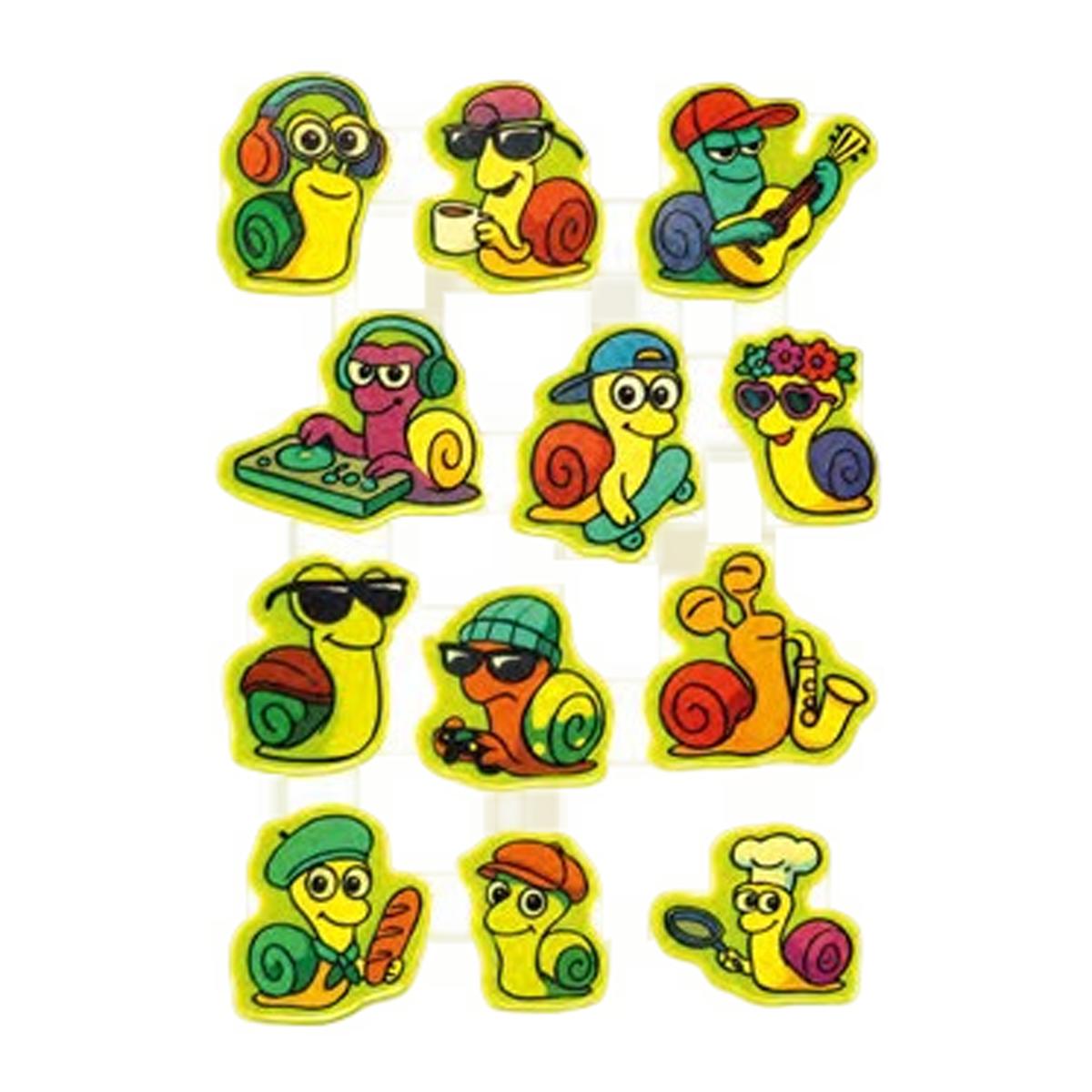Imagen 0 de Pegatinas Magic neon caracoles marchosos Herma amarillo
