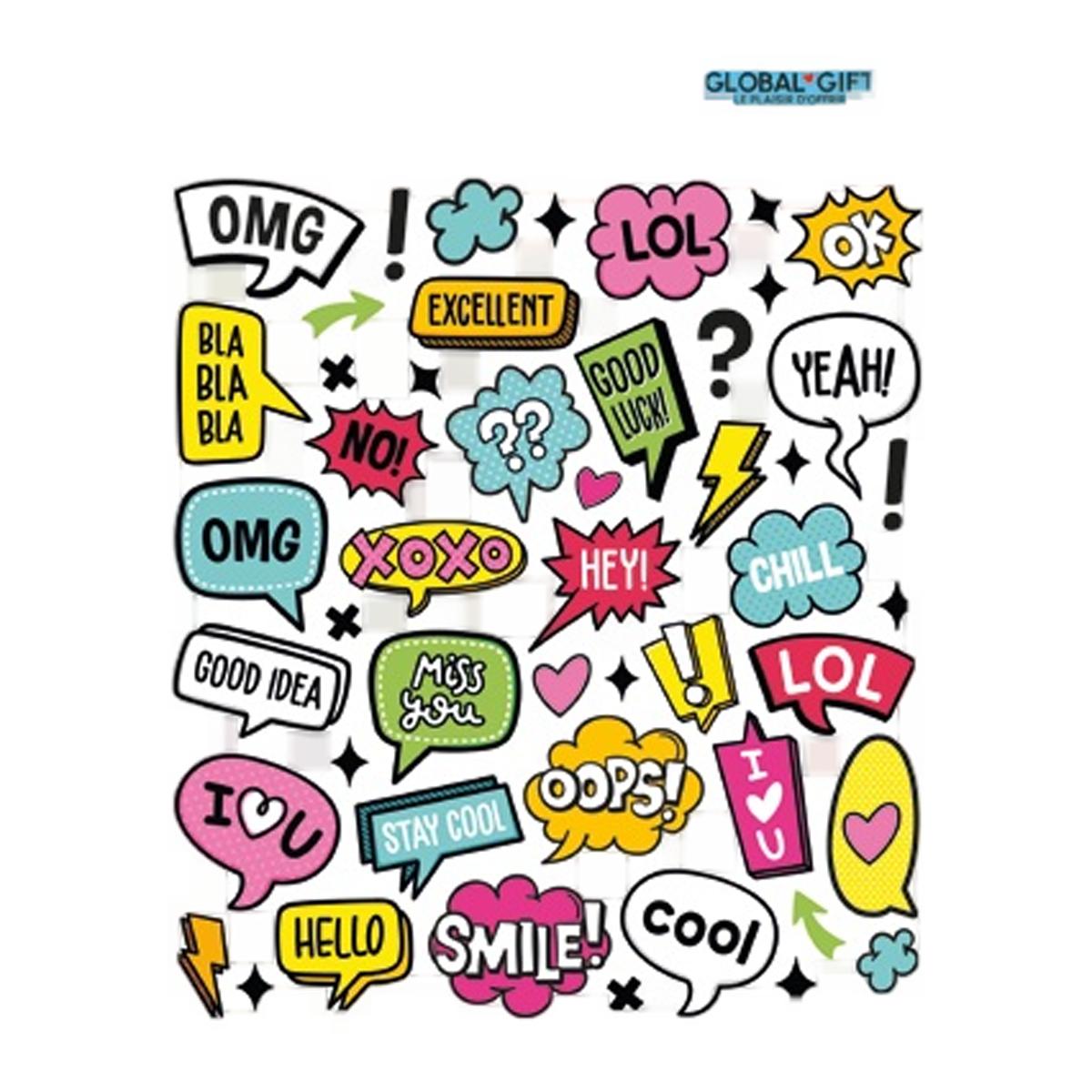 Imagem 0 de Autocolantes Classy Mensagens Global Gift - Branco