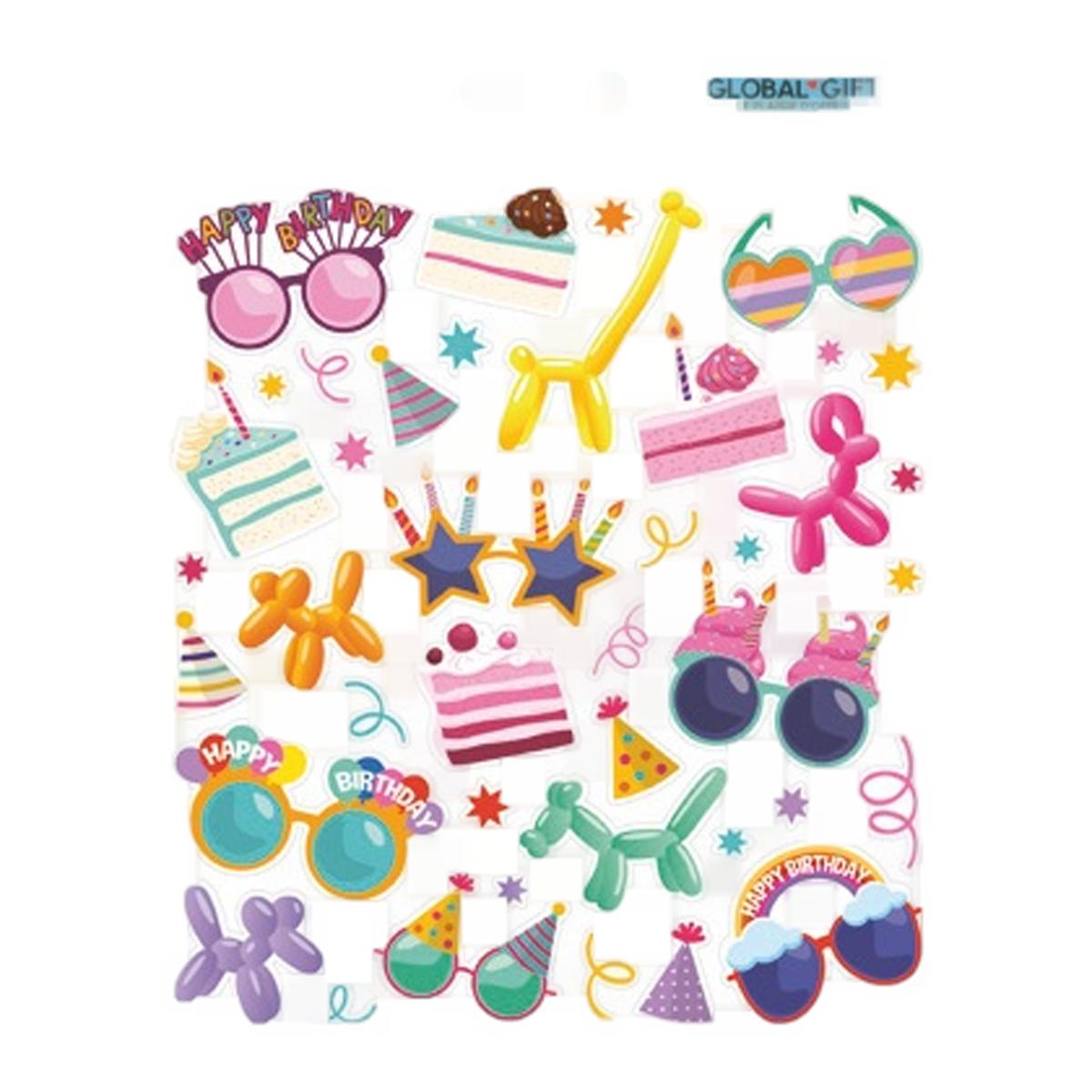 Imagem 0 de Autocolantes Classy Festa de Aniversario Global Gift - Rosa