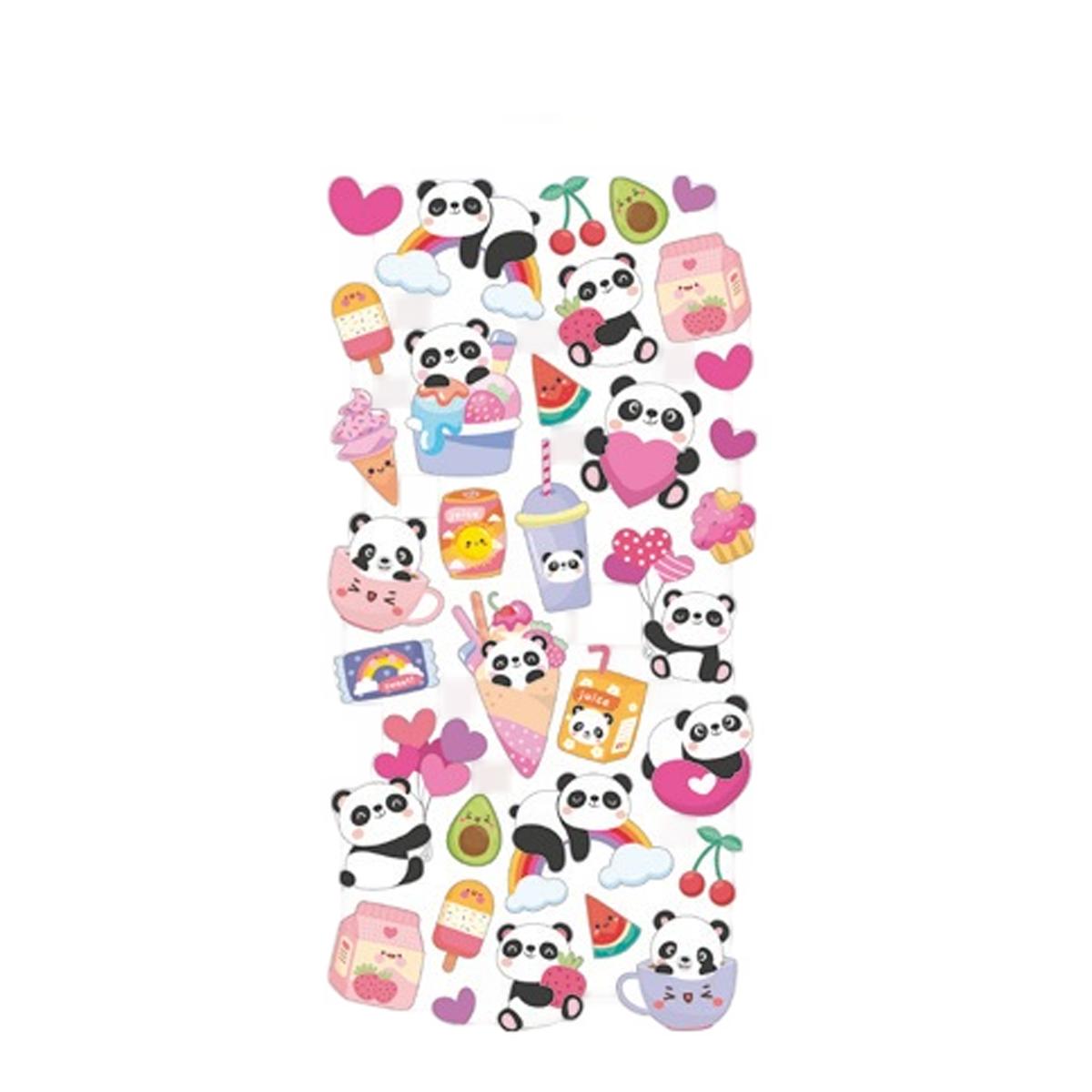 Imagem 0 de Autocolantes Tweeny Foamy Pandas Divertidos Global Gift - Rosa