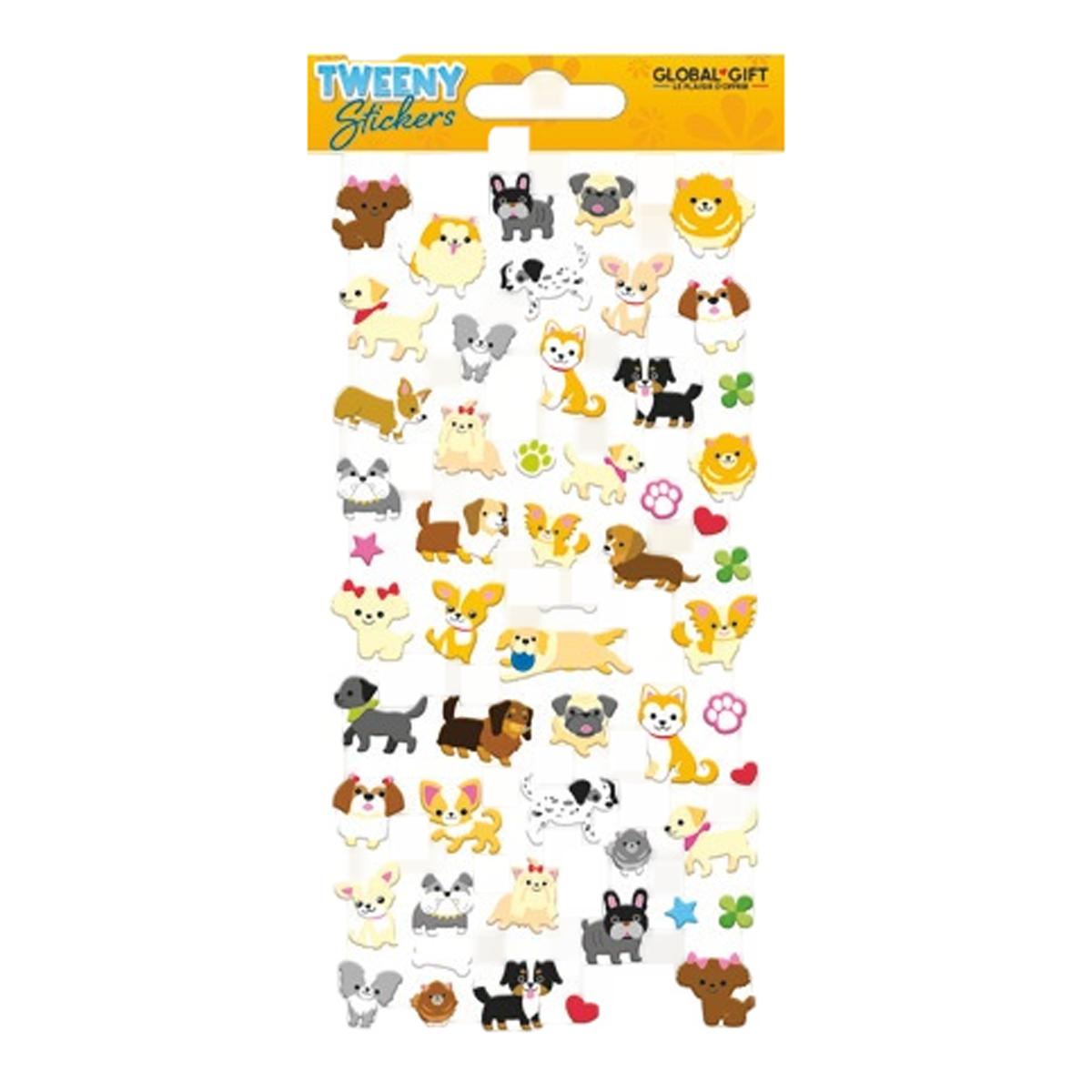 Imagen 0 de Pegatinas Tweeny Foamy cachorritos adorables Global Gift amarillo