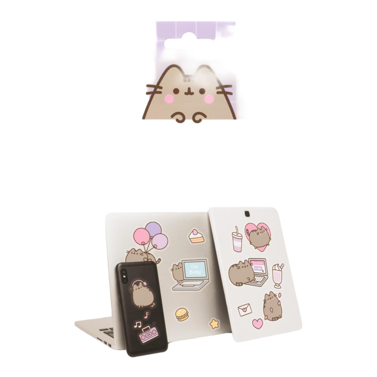 Pegatinas reutilizables Pusheen moments Erik beige Beige / Rosa-3