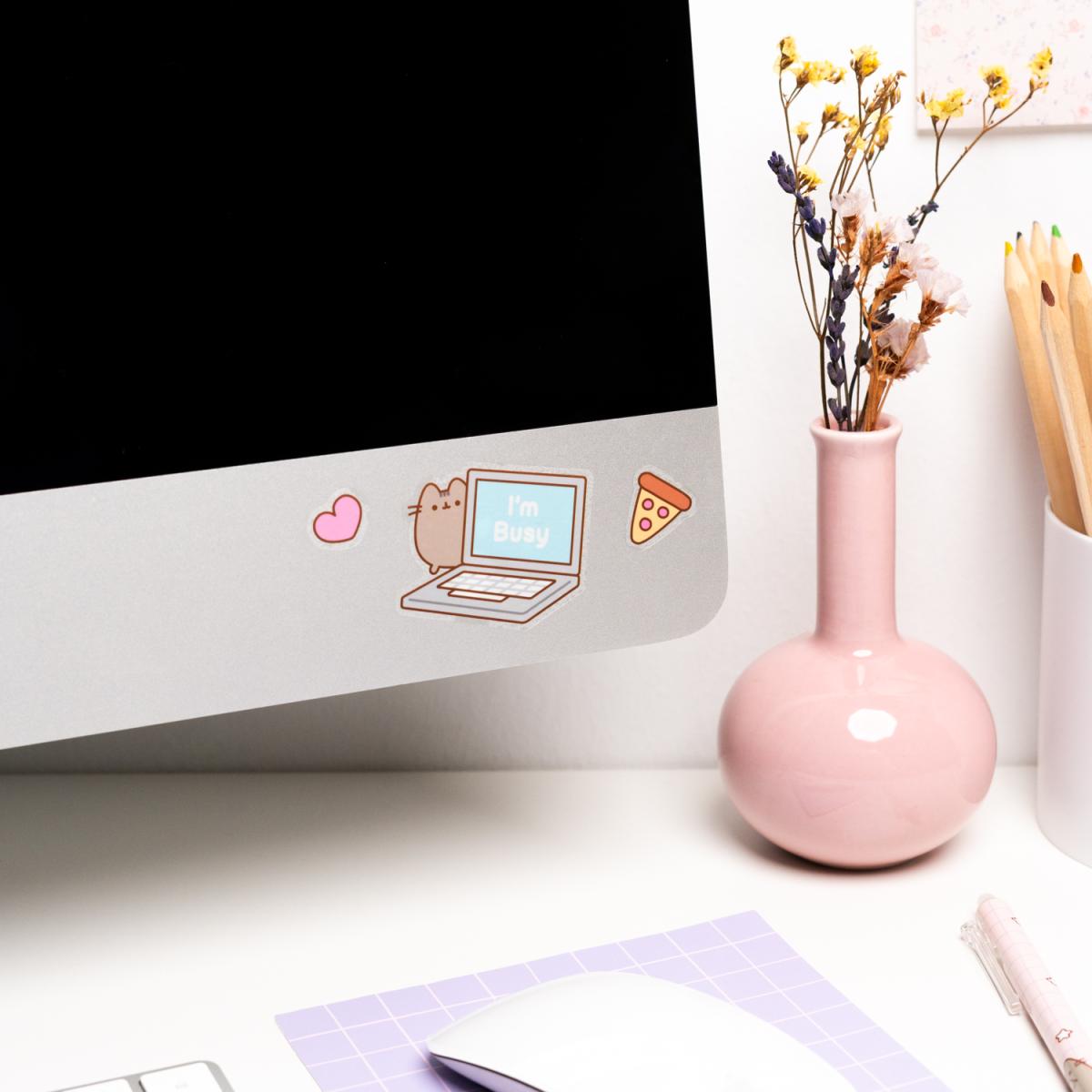 Pegatinas reutilizables Pusheen moments Erik beige Beige / Rosa-5