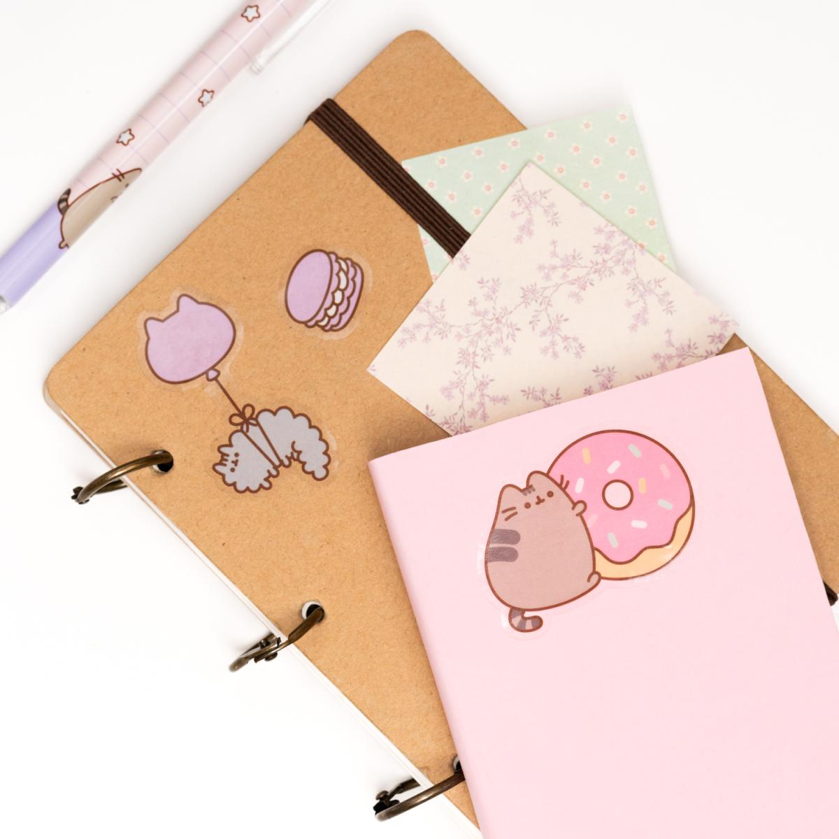 Pegatinas reutilizables Pusheen moments Erik beige Beige / Rosa-7