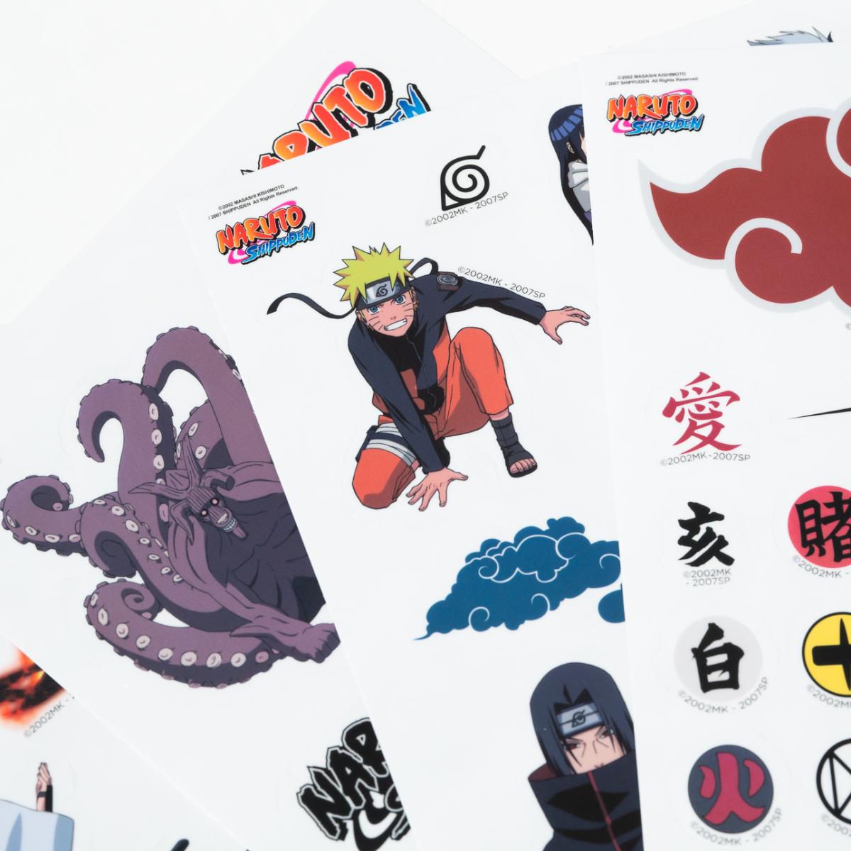 Pegatinas reutilizables Naruto shippuden Erik rojo Rojo / Negro-4