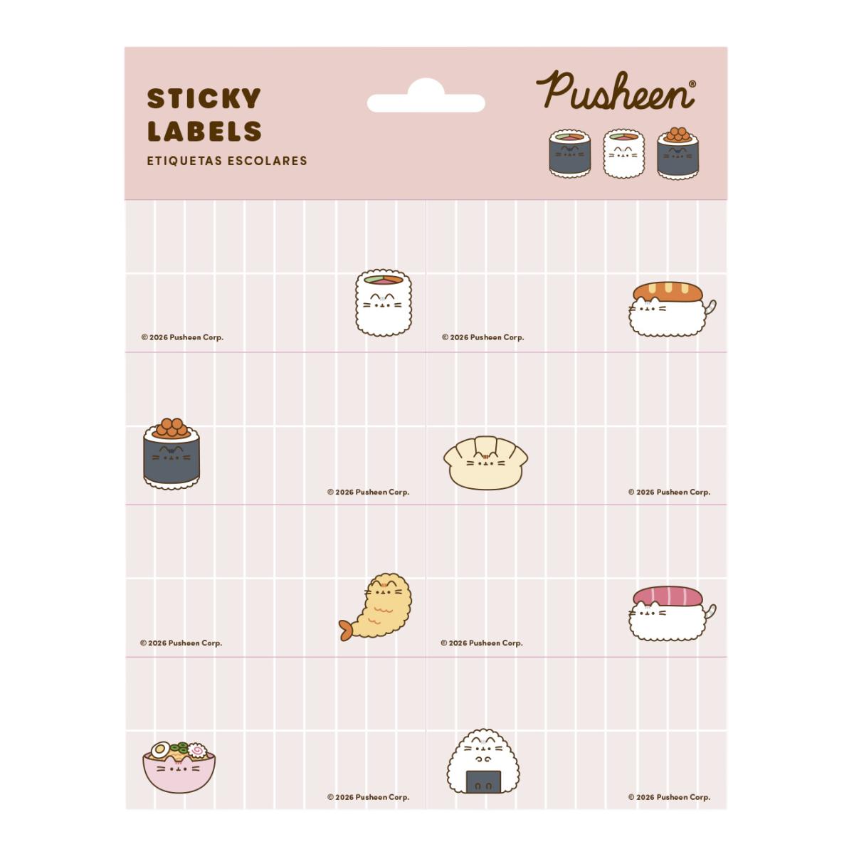 Imagem 0 de Etiquetas Autocolantes Pusheen Sushi Roll Erik - Rosa