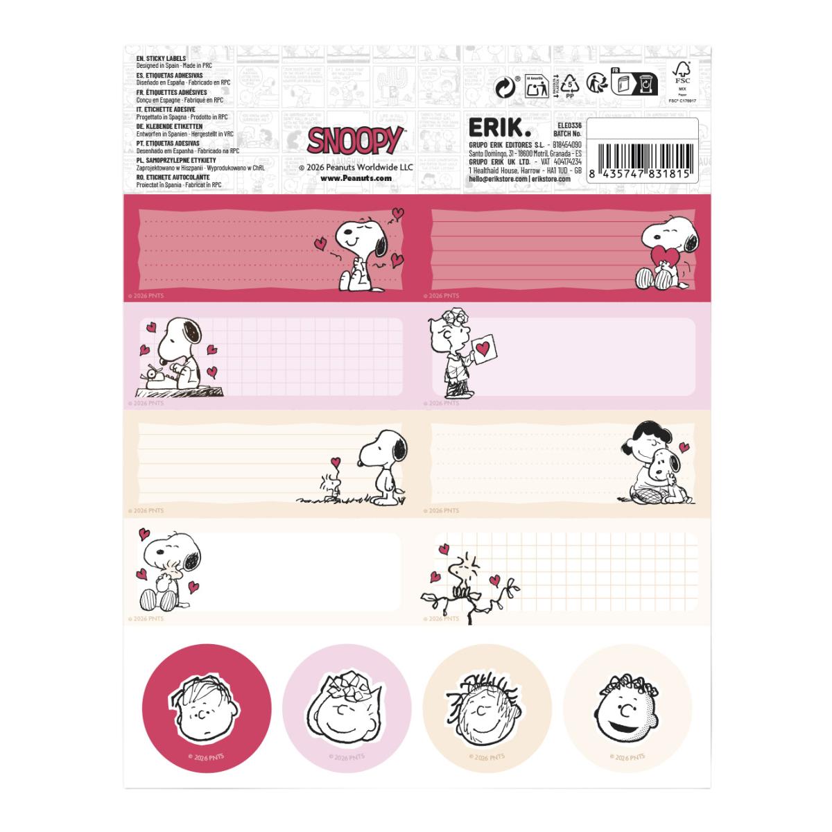 Etiquetas Autocolantes Snoopy Love Season Erik - Vermelho Vermelho / Bege-2