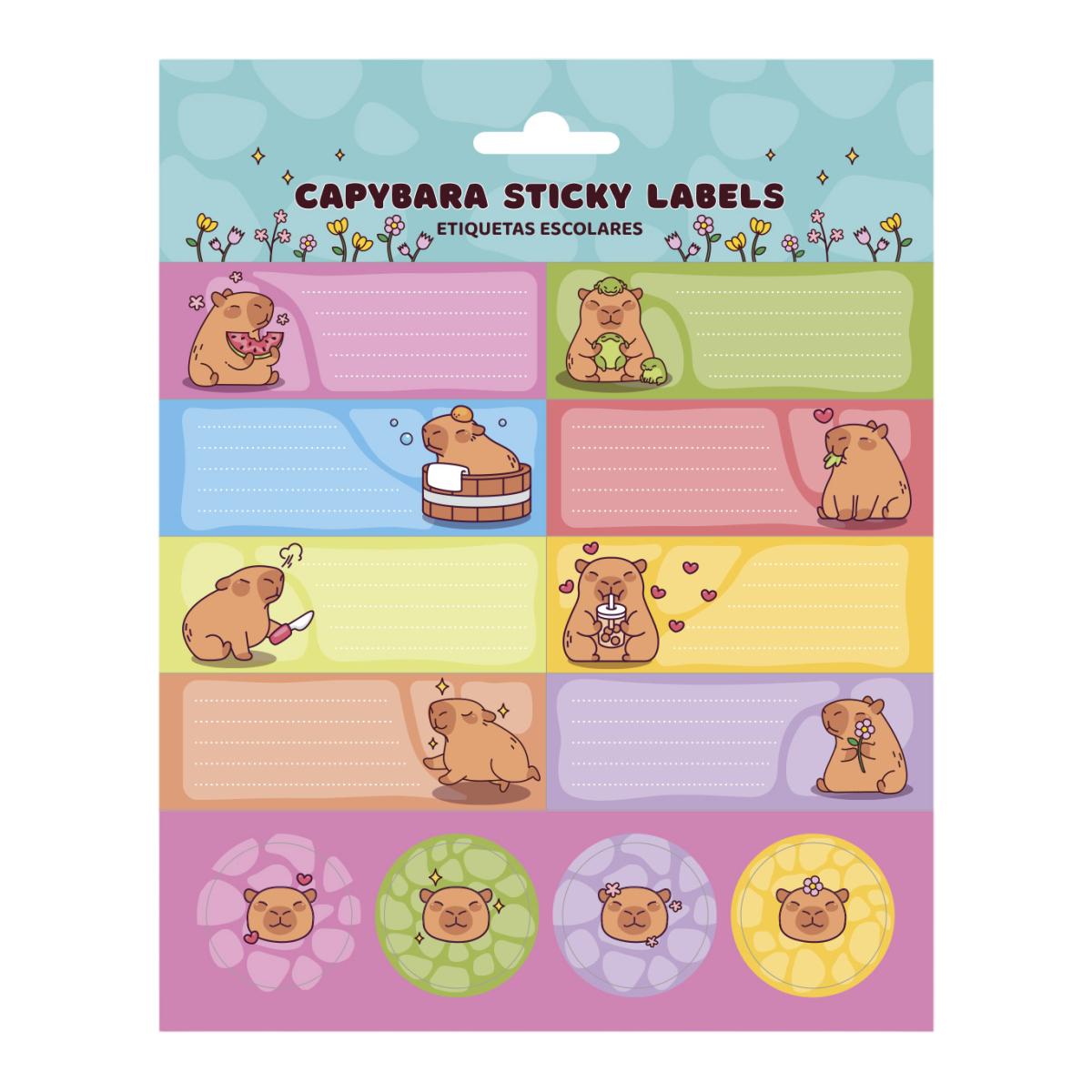 Imagem 0 de Etiquetas Autocolantes Capybara Erik - Rosa