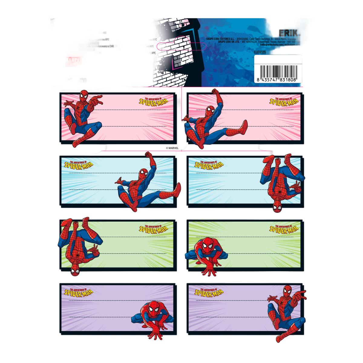 Etiquetas Autocolantes Marvel Spiderman Erik - Vermelho Vermelho/Azul-2