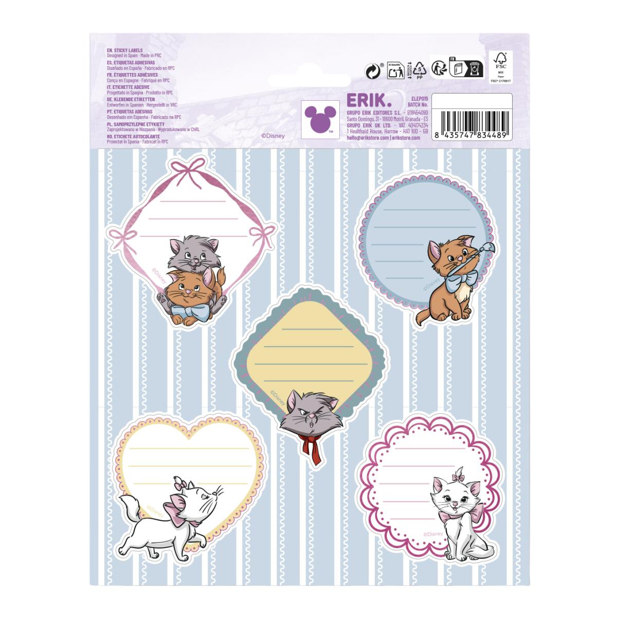 Etiquetas Autocolantes Premium Disney The Aristocats Marie Erik - Azul Azul / Rosa-2
