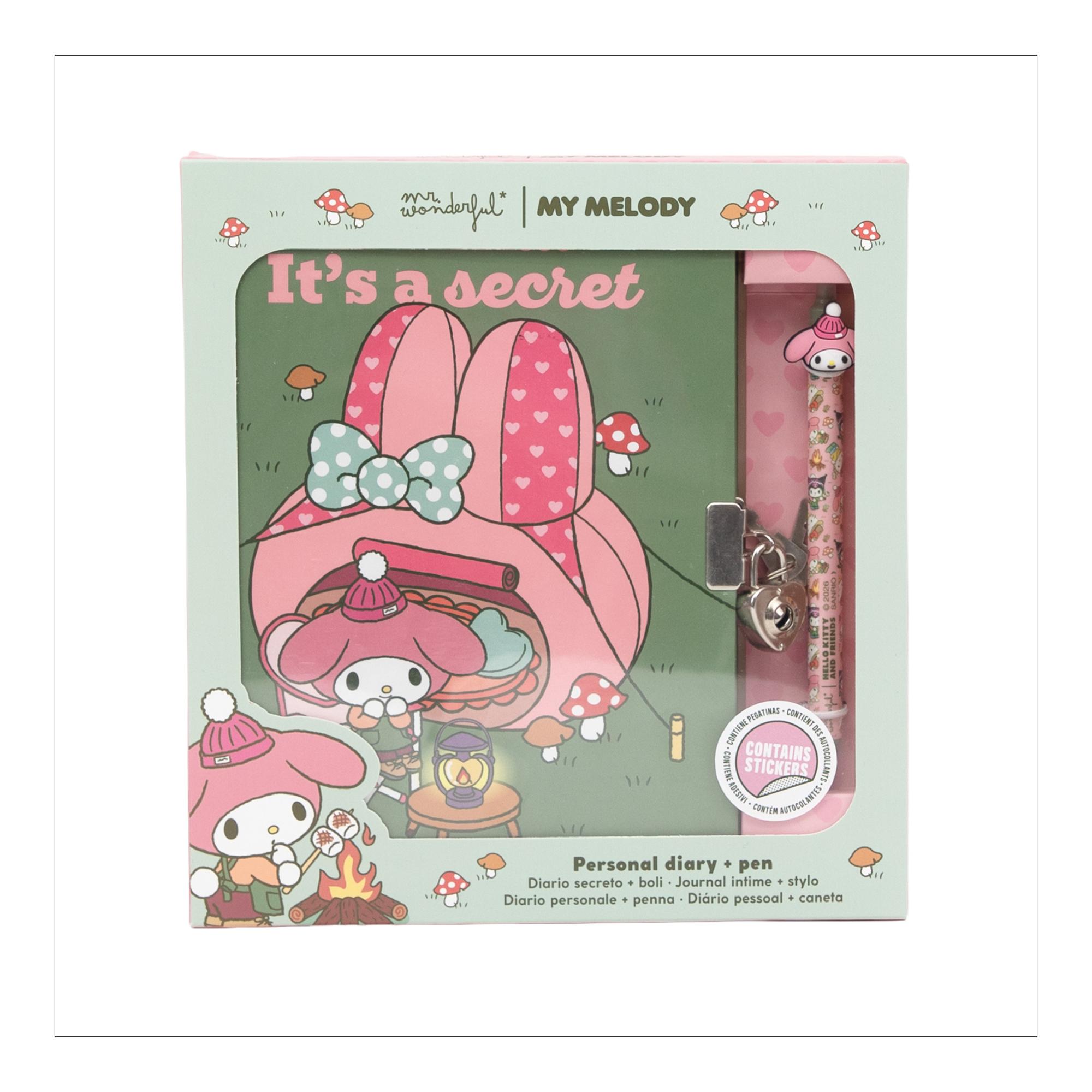 Imagen 2 de Diario y boligrafo Mr.Wonderful My Melody "Shhh... It'a a secret" Multicolor
