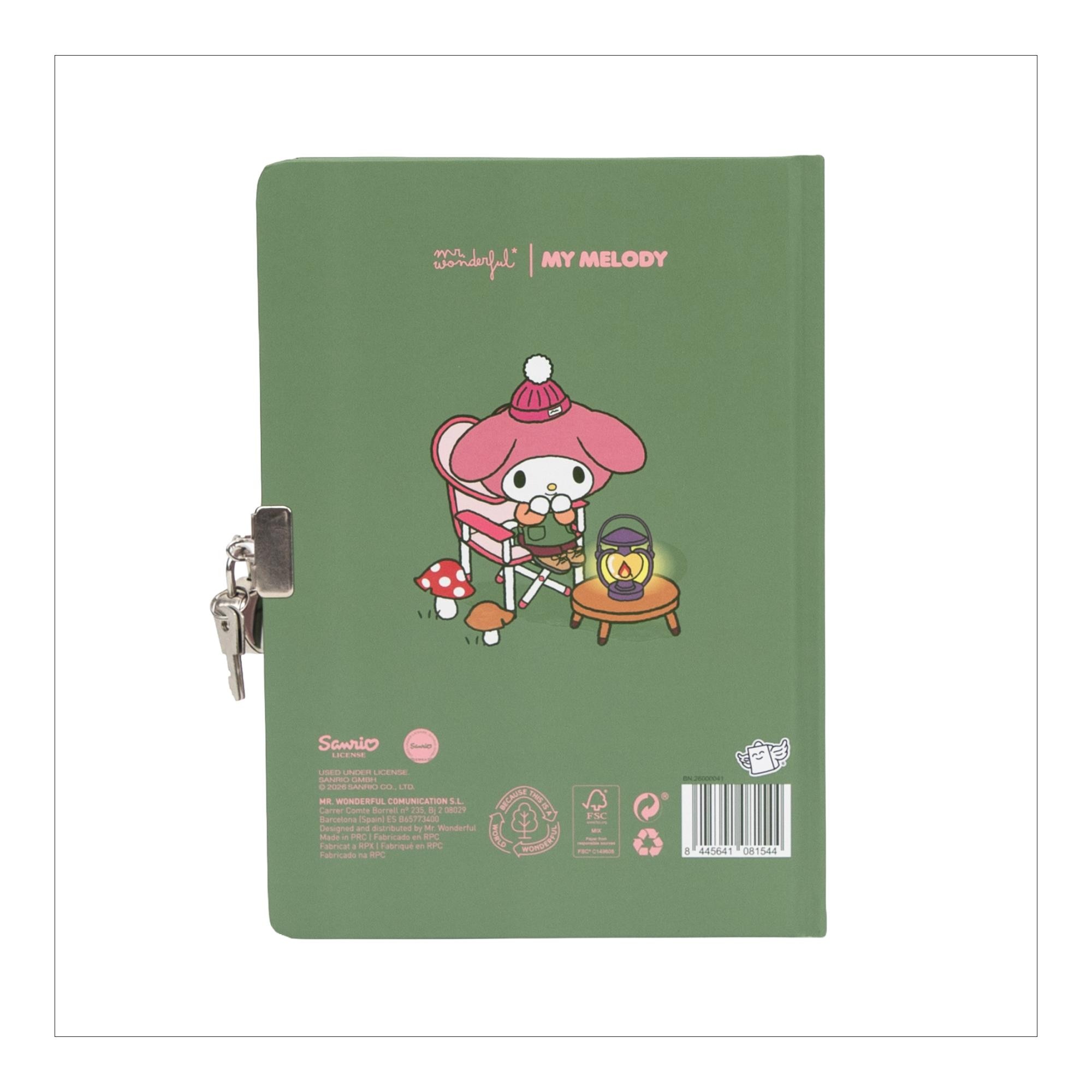 Imagen 5 de Diario y boligrafo Mr.Wonderful My Melody "Shhh... It'a a secret" Multicolor
